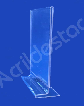 Display de acrilico T de mesa para folhetos e folders A4 30x21 Vertical 