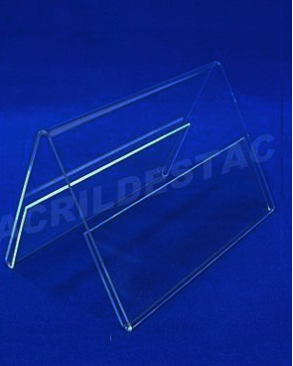 Display de PS Cristal acrilico similar A5 15 x 21 dupla face