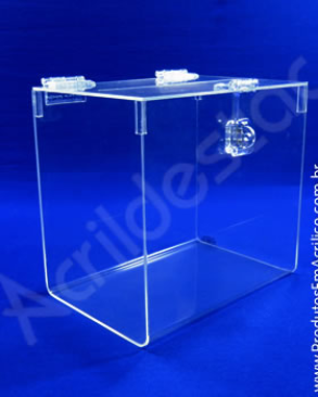 Urna de acrílico Cristal 16cm Quadrada