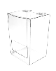 Caixa Acrilico cristal para EPI 22x15cm caixa organizadora com janela de abertura frontal para EPIs 