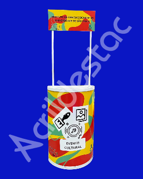Balcão Promocional PDV Lyra Personalizado Portátil Desmontável para Atendimento