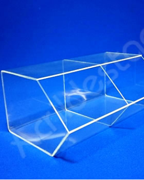 Baleiro de acrilico cristal Duplo 15x24,9x20cm para quiosques lojas