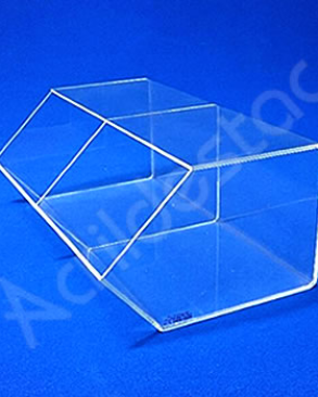 Baleiro de acrilico cristal Duplo 15x36x22cm baleiro transparente biscoitos bombons