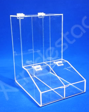 Baleiro de acrilico cristal duplo 30cm Alt