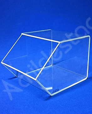 Baleiro de acrilico cristal indiv 15x12x20cm para quiosques lojas