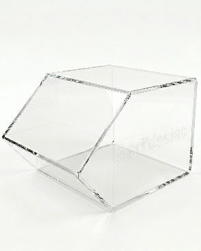 Baleiro de acrilico cristal indiv 15x16x20cm para quiosques lojas
