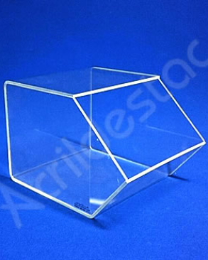 Baleiro de acrilico cristal indiv 15x18x22cm para quiosques lojas 