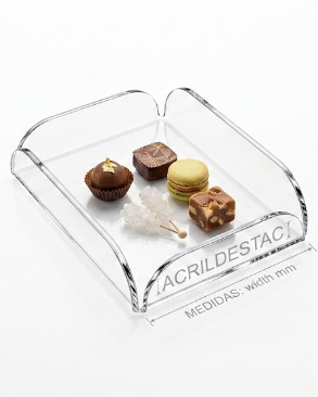 Bandeja Porta Amenities em Acrilico  16 x 11 cm para Hoteis e Pousadas