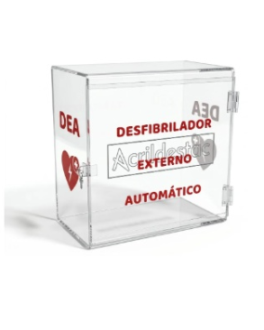 Caixa de Acrilico Gabinete para desfibrilador DEA 30cm alt 