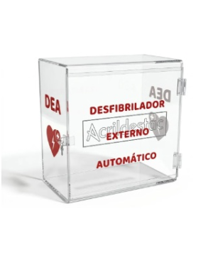 Caixa de Acrilico Gabinete para desfibrilador DEA 39cm alt
