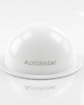 Cupula de acrilico Branco 15cm diametro esfera acrilico com Aba