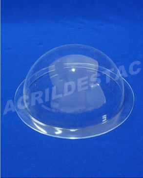 Cupula de Acrilico cristal 20cm diametro redoma acrilico com Aba