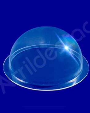 Cupula de Acrilico cristal 24cm diametro redoma acrilico com Aba