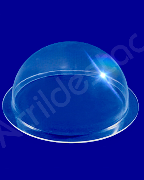 Cupula de acrilico Cristal 40cm diametro esfera acrilico com Aba