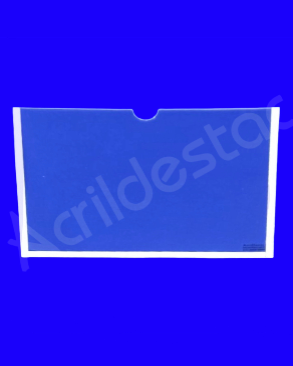 Display Acrilico Cristal de parede para Quadro de Aviso com moldura A2 Horizontal