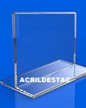 Display acrilico de mesa T para cardapios e menu A5 15x21 Horizontal