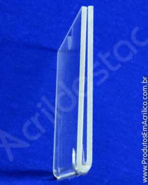 Display Acrilico porta preço e etiqueta modelo U 5x30cm