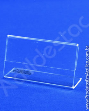 Display acrilico precificador expositor de preço identificador cristal 5x12cm