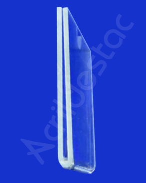 Display Acrilico modelo U precificador e porta etiquetas 3x15cm Horizontal