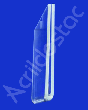 Display Acrilico modelo U precificador e porta etiquetas 3x15cm Horizontal