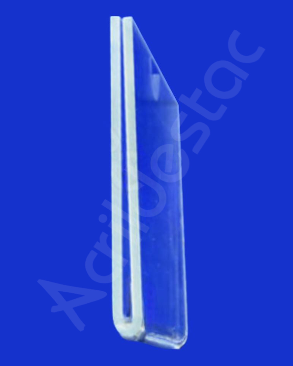 Display Acrilico porta preço e etiqueta modelo U 5x10cm Horizontal