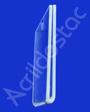 Display Acrilico porta preço e etiqueta modelo U 5x10cm Horizontal