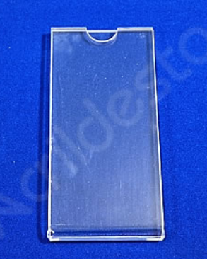 Display de Acrilico modelo U Porta folheto para parede A6 15x10cm Vertical