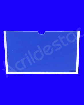 Display de acrilico Cristal Bolso Folha A5 de parede Horizontal