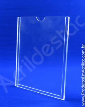 Display de acrilico Cristal Bolso Folha A5 de parede - Linha Destac