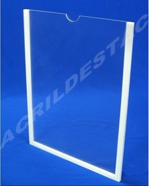 Display de acrilico Cristal Porta Folha de parede A5 - Linha Destac