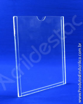 Display de acrilico cristal Porta Folha de parede Elevador A4 - Linha Destac