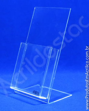 Display de acrilico de mesa porta folder Take One 21x10cm 