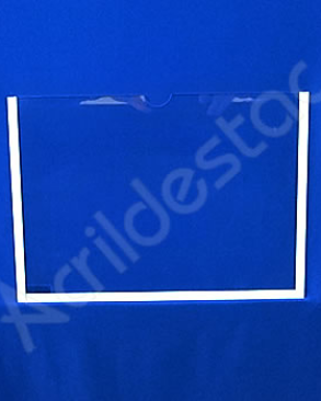 Display de PETG Cristal Porta Folheto de Parede dupla face A5 15x21 Horizontal