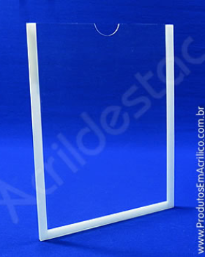 Display de PETG Porta Folheto de Parede dupla face A5 21x15 Vertical