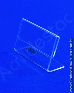 Display de PS Cristal Acrilico similar porta preço e etiqueta 2,5x4cm 