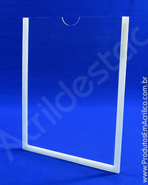 Display de PETG Porta Etiquetas de Parede dupla face A6 15x10 Vertical