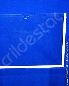 Display em acrilico de parede para Elevador A4 Duplo Com Fundo PS - Linha Economica