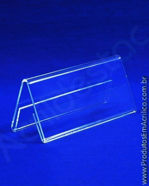 Display de PS Cristal acrilico similar 4,5 x 10 dupla face