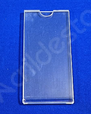 Display PETG porta preço e etiqueta modelo U 12x6cm Vertical