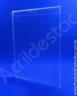 Porta Aviso PETG Cristal A5 para Baias Display vidro Carro Concessionarias