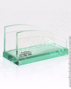Porta Cartões acrilico Medindo 5,0cm altura X 9,5cm largura