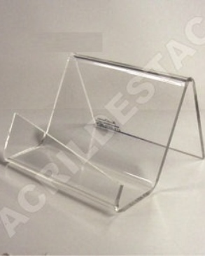 Porta cartões acrílico com lateral aberta Medindo 6,5cm altura X 9,5cm largura