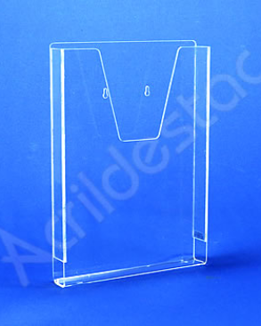 Porta Folheto de acrilico com bolso A4 - Linha Destac