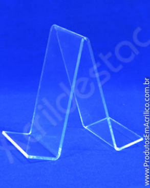 Porta Livro PS cristal - acrilico similar - Duplo - 16 x 11 cm  