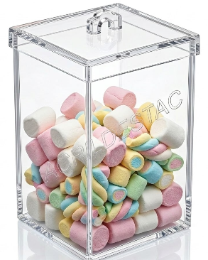 Potes de acrílico para alimentos secos e condimentos 50 x 25 cm (alt x base) - 31,2 L