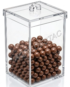 Potes de acrílico para alimentos secos e condimentos 50 x 30x20 cm (alt x base) - 30,0 L 