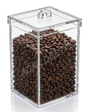 Potes de Acrílico para alimentos secos em Supermercados 40 x 25 cm (alt x base) - 25,0 L