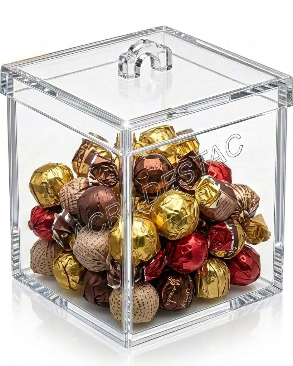 Potes de Acrílico para chás grãos naturais a granel 25 x 25 cm (alt x base) - 15,6 L