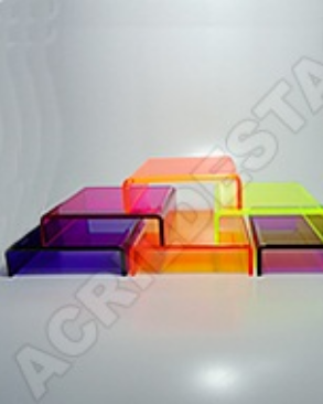 Suporte de mesa para Monitor e notebook de acrilico colorido 25x25x6 10mm