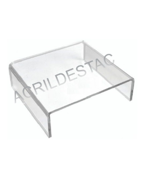 Suporte de mesa para Monitor e notebook de acrilico cristal transparente 25x25x6 6mm 